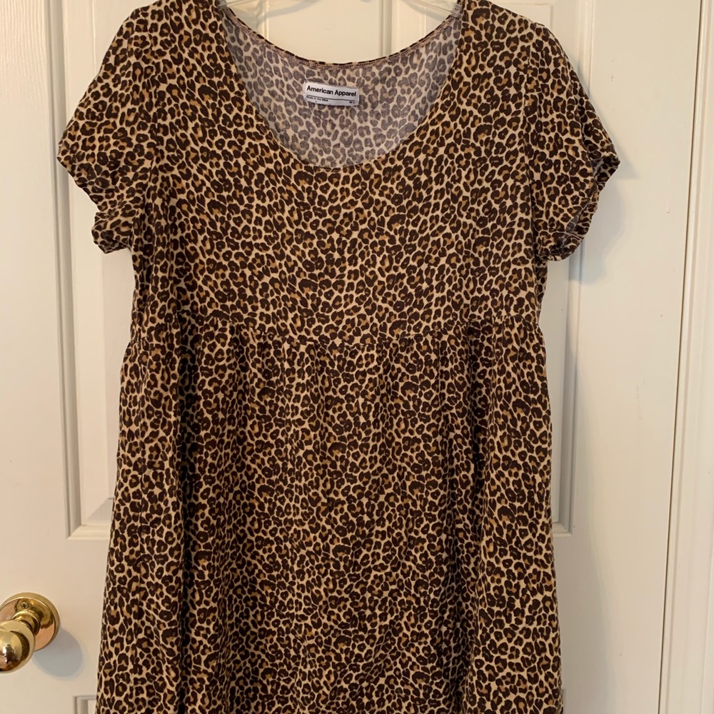 American Apparel cheetah shift dress